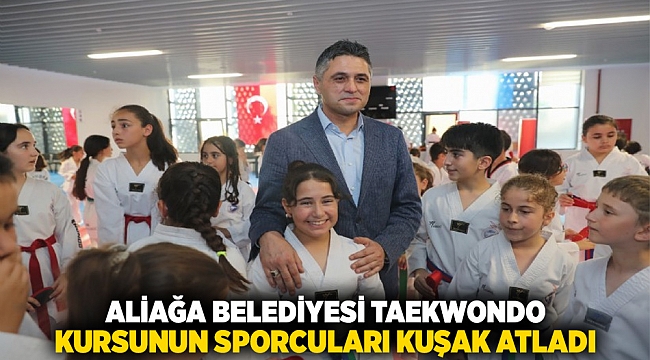 Aliağa Belediyesi Taekwondo Kursunun Sporcuları Kuşak Atladı