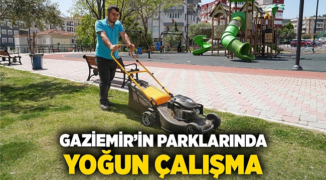 Gaziemir’in parklarında yoğun çalışma
