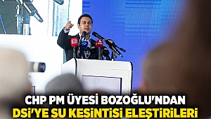 CHP PM Üyesi Bozoğlu'ndan DSİ'ye Su Kesintisi Eleştirileri