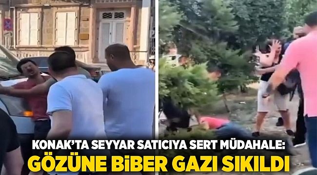 Konak’ta Seyyar Satıcıya Sert Müdahale: Gözüne Biber Gazı Sıkıldı