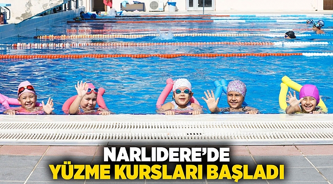 NARLIDERE’DE YÜZME KURSLARI BAŞLADI