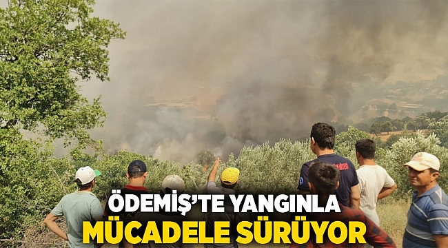 Ödemiş’te yangınla mücadele sürüyor