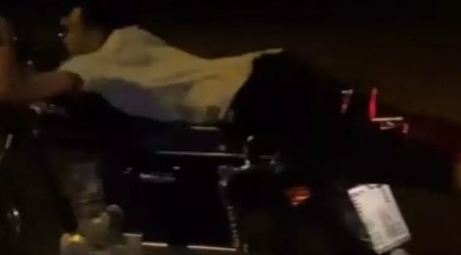Bolu&#039;da Plakasız Motosikletle Tehlikeli Sürüş