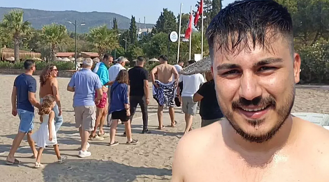 Davul zurnayla plaja gelip damadı denize attılar