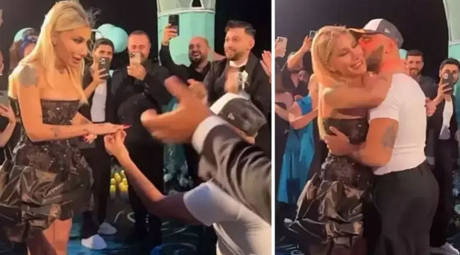 İrem Derici, katıldığı düğünde sevgilisi Melih Kunukçu&#039;dan evlilik teklifi aldı