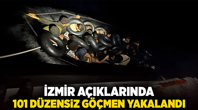 İzmir Açıklarında 101 Düzensiz Göçmen Yakalandı