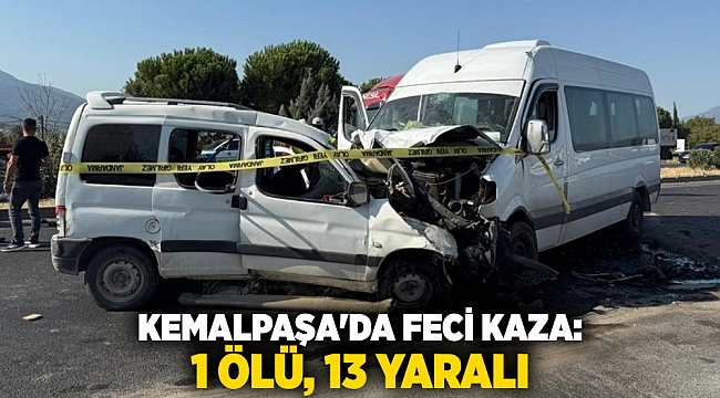 Kemalpaşa&#039;da Feci Kaza: 1 Ölü, 13 Yaralı