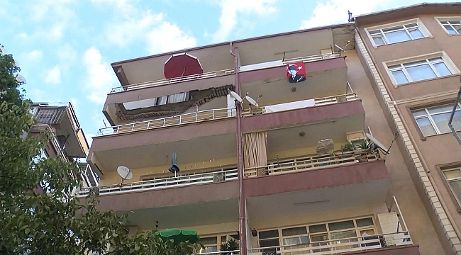 Balkon çöktü, 5 katlı bina boşaltıldı
