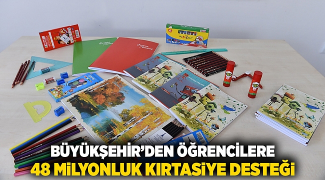 Büyükşehir’den öğrencilere 48 milyonluk kırtasiye desteği