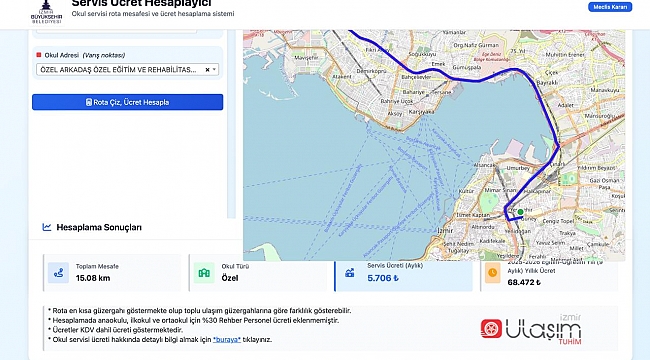 Büyükşehir’den velilere büyük kolaylık Servis ücretleri artık web sitesinden hesaplanacak