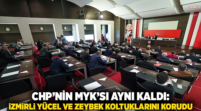 CHP’nin MYK’sı aynı kaldı: İzmirli Yücel ve Zeybek koltuklarını korudu