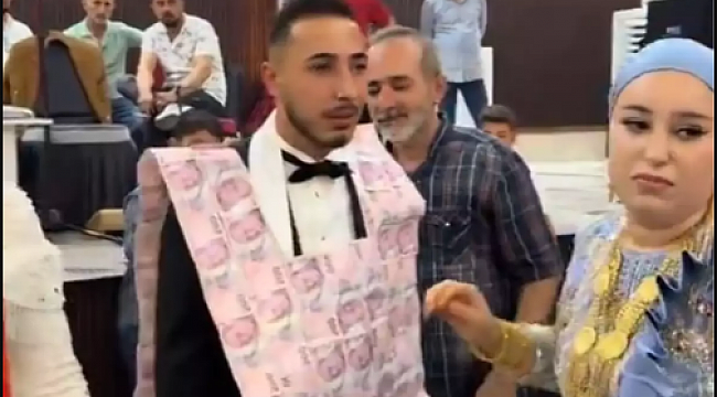 Düğünlerdeki İlginç Takı Geleneği: 200 TL&#039;lik Banknotlarla Yelek