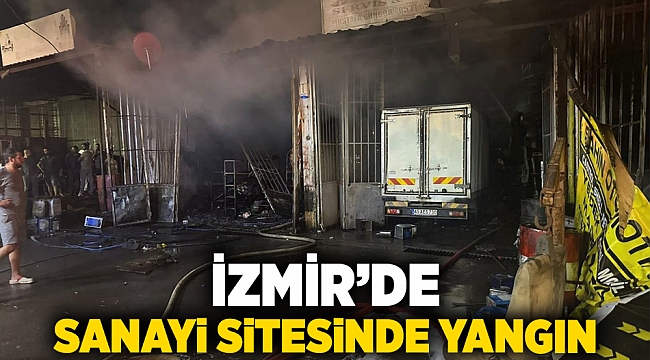 İzmir&#039;de sanayi sitesinde yangın