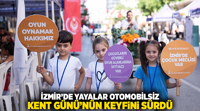 İzmir’de yayalar Otomobilsiz Kent Günü’nün keyfini sürdü