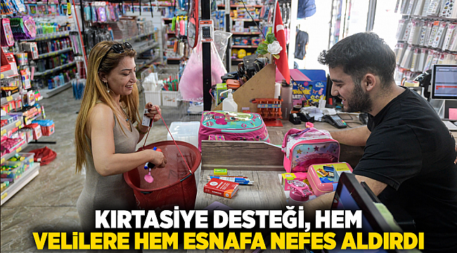 Kırtasiye desteği, hem velilere hem esnafa nefes aldırdı