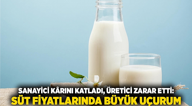Sanayici Kârını Katladı, Üretici Zarar Etti: Süt Fiyatlarında Büyük Uçurum