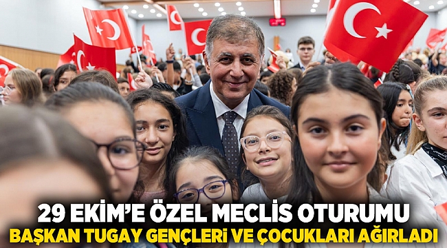 29 Ekim’e özel meclis oturumu Başkan Tugay gençleri ve çocukları ağırladı