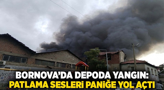 Bornova’da Depoda Yangın: Patlama Sesleri Paniğe Yol Açtı