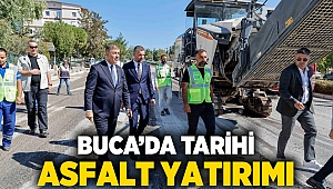 Buca’da tarihi asfalt yatırımı