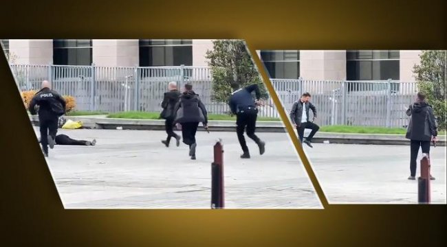 Çağlayan Adliyesi önünde silah sesleri! Ateş etmeye başladı, polisler etrafını sardı
