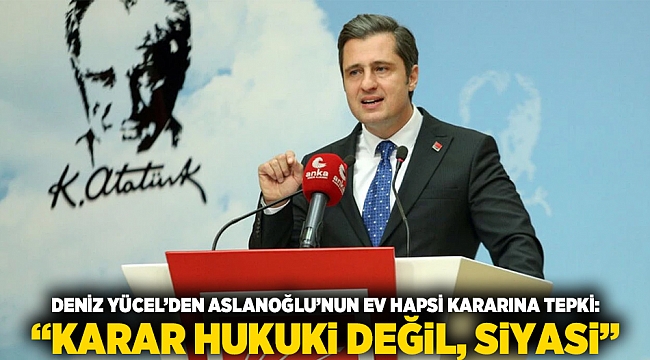 Deniz Yücel’den Aslanoğlu’nun ev hapsi kararına tepki: “Karar hukuki değil, siyasi”