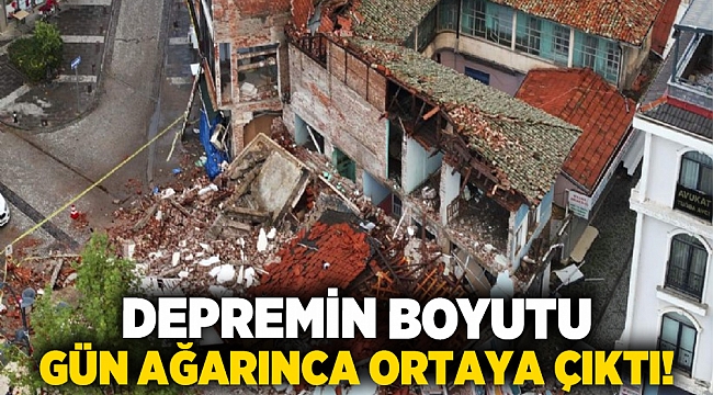 Depremin boyutu gün ağarınca ortaya çıktı!