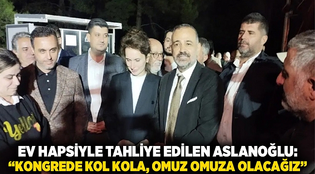 Ev hapsiyle tahliye edilen Aslanoğlu: “Kongrede kol kola, omuz omuza olacağız”