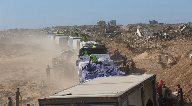 Gazze&#039;deki Hükümet: Dün insani yardım yüklü 173 tır ulaştı