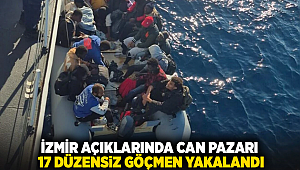 İzmir açıklarında can pazarı: 17 düzensiz göçmen yakalandı