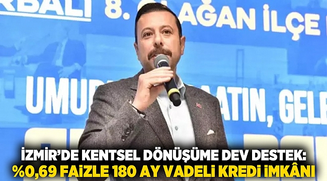 İzmir’de kentsel dönüşüme dev destek: %0,69 faizle 180 ay vadeli kredi imkânı