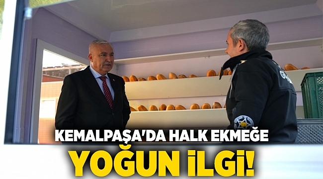 Kemalpaşa&#039;da halk ekmeğe yoğun ilgi!