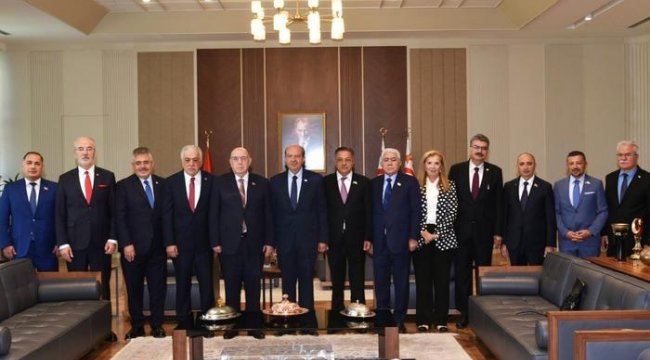 KKTC Cumhurbaşkanı Tatar, 3 ülkenin parlamentolar arası dostluk gruplarını kabul etti