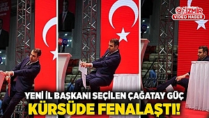 Yeni il başkanı seçilen Çağatay Güç kürsüde fenalaştı!