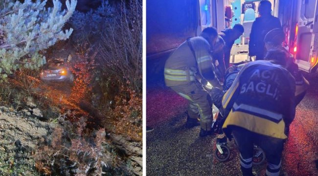 Alkollü sürücünün kullandığı araç şarampole yuvarlandı: 1 yaralı