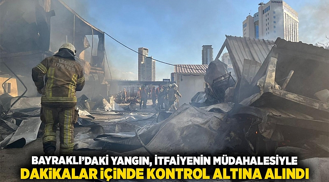 Bayraklı’daki yangın, itfaiyenin müdahalesiyle dakikalar içinde kontrol altına alındı