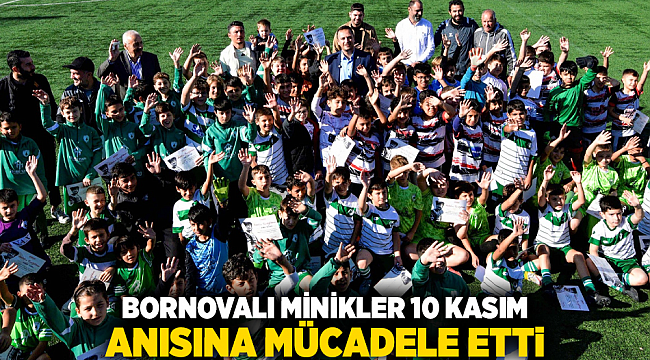 Bornovalı minikler 10 Kasım anısına mücadele etti