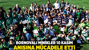 Bornovalı minikler 10 Kasım anısına mücadele etti