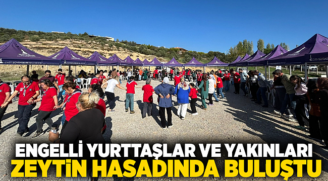 Engelli yurttaşlar ve yakınları zeytin hasadında buluştu 