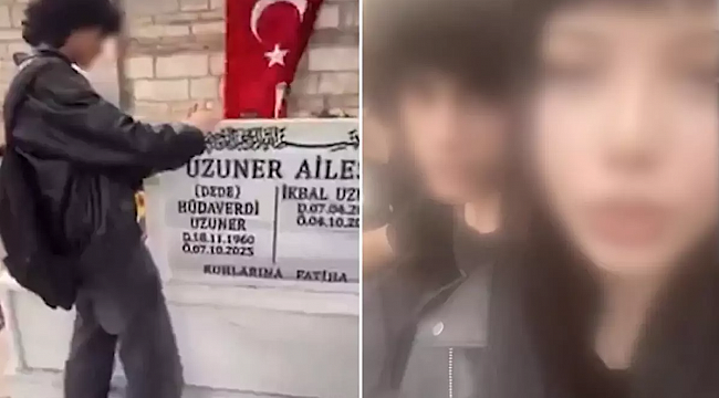 Katledilen İkbal Uzuner&#039;in mezarı başında infial yaratan görüntüler! 2 kişi gözaltına alındı