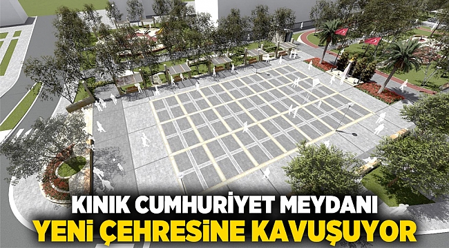 Kınık Cumhuriyet Meydanı yeni çehresine kavuşuyor