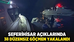 Seferihisar Açıklarında 38 Düzensiz Göçmen Yakalandı