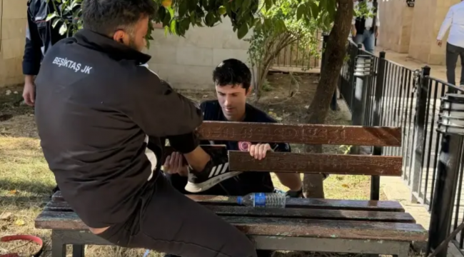 Uyurken bacağını banka sıkıştırdı, itfaiye kurtardı