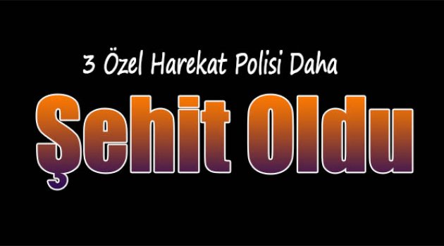 3 Özel Harekat Polisi Daha Şehit Oldu