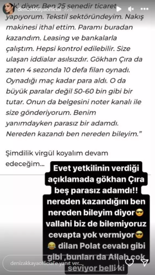 Deniz Akkaya Selin Ciğerci ve Gökhan Çıra'yı hedef aldı