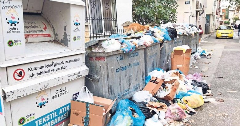 İşçiler maaşını alamadı, Çiğli çöp yuvasına döndü