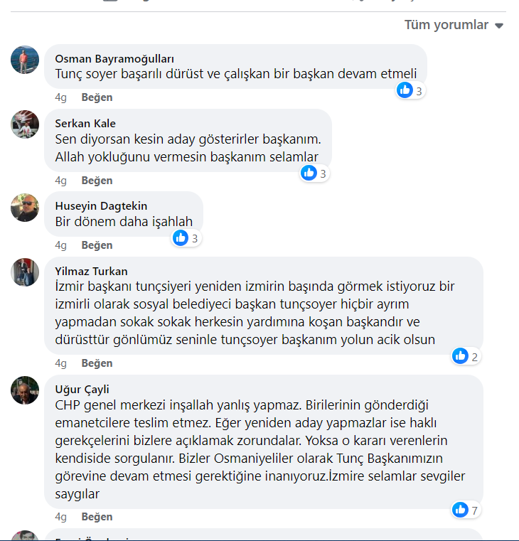 Osmaniye'den Başkan Soyer'e büyük destek