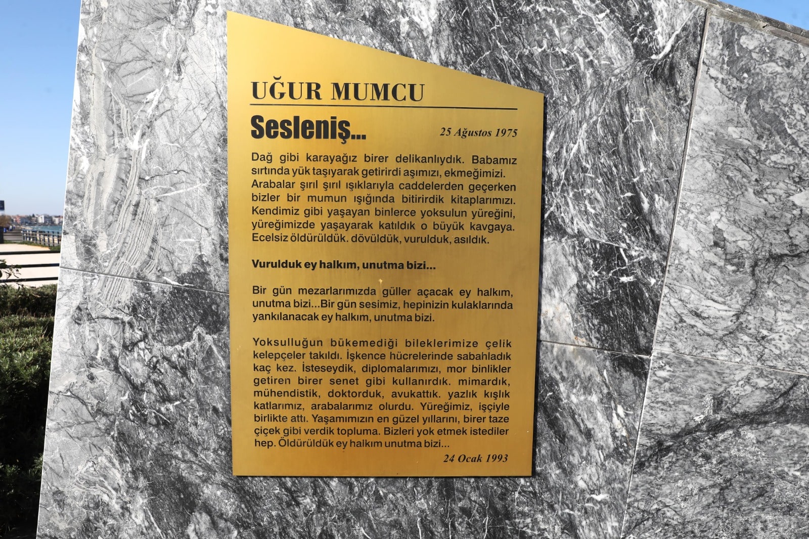 NARLIDERE, UĞUR MUMCU’YU ANDI