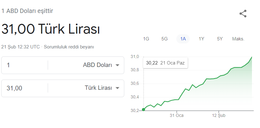 Dolar tarihi zirvesine ulaştı