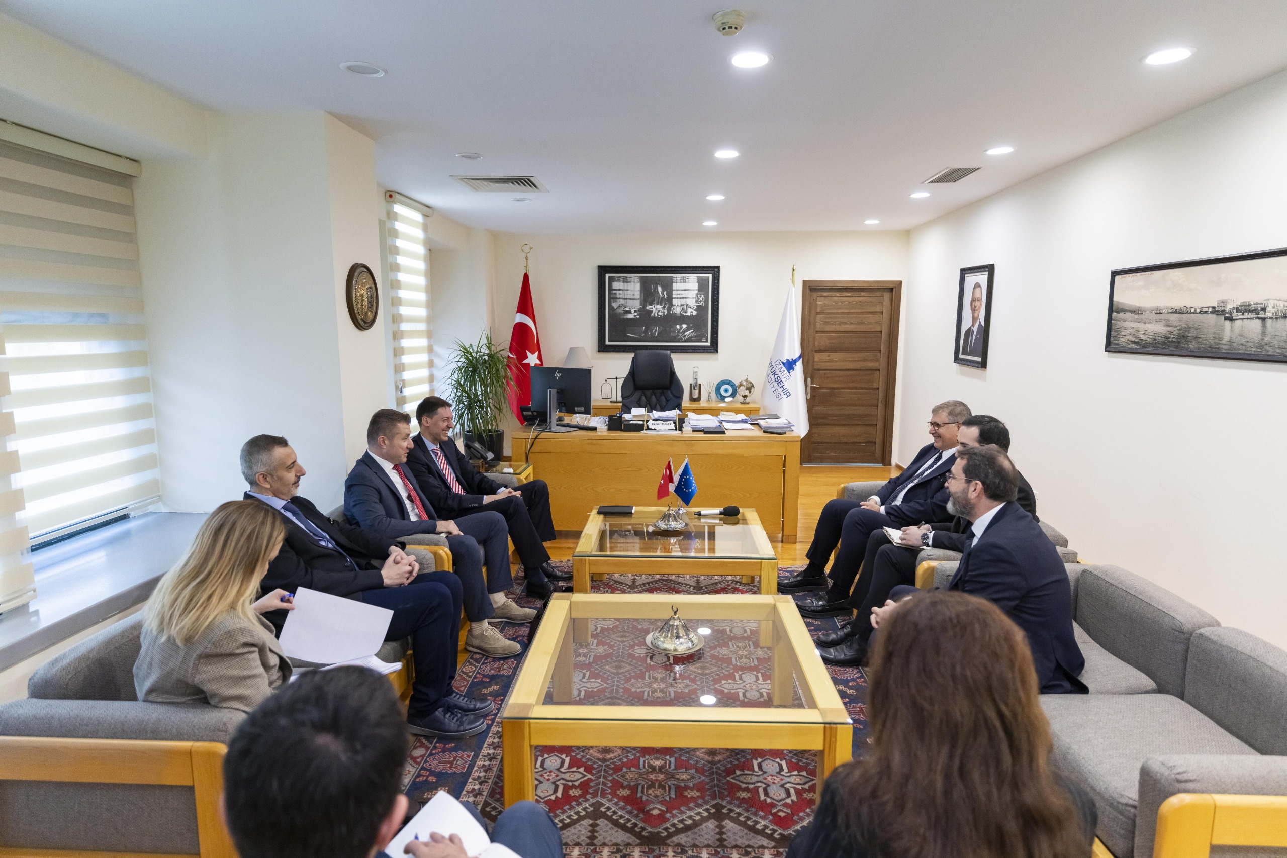 Başkan Tugay AB Türkiye Delegasyonu Başkan Yardımcısı Jurgis Vilcinskas’ı ağırladı