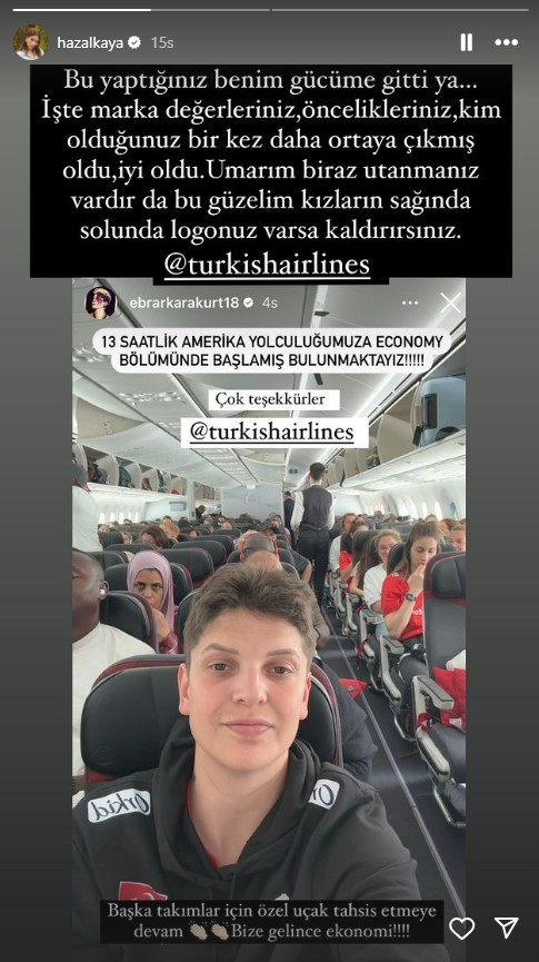 Ünlü isimler, Filenin Sultanları'nın ekonomi sınıfında uçmasına tepki gösterdi